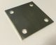Edelstahl Ankerplatten / Bodenplatten 100x100x6 mm, V2A, K240, geschliffen