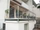 Edelstahlgeländer verschweißt Balkon Terrasse Brüstung Befestigung Seitlich 